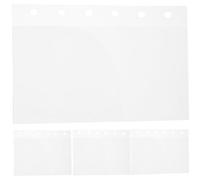 Kisangel 5pcs Pochette de Classeur à Budget Réutilisable en Pp Multi-usage 6 Trous pour Feuilles Mobiles Compatible Budget Book Blanc