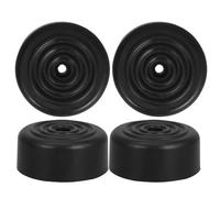 Kisangel 6pcs Pieds de Meuble en Abs Noir Rond et Conique, Protecteurs Antidérapants pour Meubles en Bois, Support et Protection de Sol pour Projet de Remplacement DIY