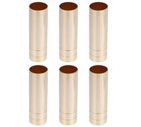Kisangel 6pcs Tube de Lampe en Métal Doré pour Lustre Européen Rétro, Couverture Légère de Base pour Remplacement, Accessoires Adaptés aux Chandeliers et Lustres en Cristal