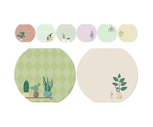 Kisangel 8 Pieces Plant Pattern Memo Pads Set Self Adhesive Sticky Notepads For Office Home And Classroom Portable Convenient And Fun Desk Supplies