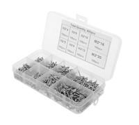 Kisangel 800 Pièces Kit de Vis Autotaraudeuses Tête Ronde en Acier pour Travail du Bois et Tôle, Vis Robustes et Durables pour Bricolage