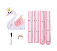 Kisangel Autocollant Facile à Enlever Mural de Hauteur pour Garçon et Filles Motifs Animaux en Papier Couleur Rose, pour Jardins D'garçon et Filles et Parcs D'amusement