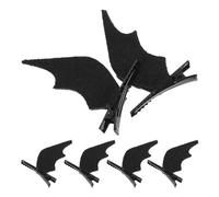 Kisangel Barrettes Ailes de Diable Noires 6pcs en Non-tissé, Design Ergonomique et Confortable, Accessoire Créatif pour Fête et Spectacle Garçon et Filles Filles