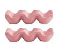 Kisangel Boîte à Œufs en Céramique pour Réfrigérateur, 2 Pièces, Capacité 6 Œufs, Design Moderne et Élégant, Protection Antichoc pour Rangement la Cuisine