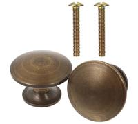 Kisangel Boutons de meuble cuivre 2pcs, design classique, forme circulaire, anti-déformation, adaptés pour cuisine et intérieur