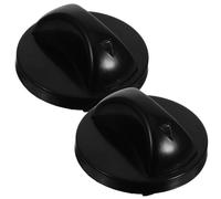 Kisangel Boutons Rotatifs de Ventilateur en Abs Noir, Remplacement Fiable du Bouton de Ventilateur Électrique pour Commande et Minuterie, pour Fête Estivale la Maison, Lot de 2pcs