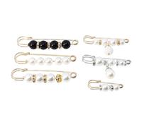 Kisangel Broche Vetement 6pcs en Alliage et Plastique, Broche Foulard et Fermoir de Châle pour Vêtements Femmes, Pince à Pull Élégante Protégeant et Fixant la Taille