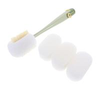 Kisangel Brosse à Long Manche Multifonctionnelle pour Bouteille et Tasse, Éponge de Nettoyage Solide, Lot de 3 Set de Recharges, Couleur Vert Foncé, Cuisine et Nettoyage Ménager