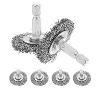 Kisangel Brosses à fil cuivrées 38 mm, lot de 6 pour perceuse avec poignée hexagonale, accessoires de nettoyage et décapage pour travaux de maintenance