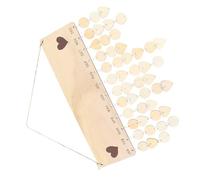 Kisangel Calendrier en Bois à Suspendre Beige avec Panneau en Bois Créatif et 100 Pendentifs Ronds et Cœurs pour Décoration Intérieure et Rappels Personnalisés