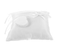 Kisangel Coussin Design Floral Romantique Blanc en Tissu de Mariage Carré Facile à Porter et Réutilisable, Cérémonie de Mariage