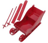 Kisangel Décoration de Noël Traîneau Rouge en Plastique, Modèle Bureau | Forme Vive et Bords Lisses, Stabilité à Table, pour Boutiques et Figurines Miniatures