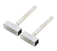 Kisangel Dresseur de Meule Diamant 2 Pièces en Métal Argenté pour Dressage et Nettoyage de Meules Abrasives en Corindon Blanc et Carbure