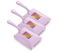Kisangel Ensemble 3pcs Brosses Rotatives pour Enlever Poils Animaux sur Meubles et Vêtements, Rouleau Anti-Peluches pour Canapé, Manche Ergonomique en PP et Polyester