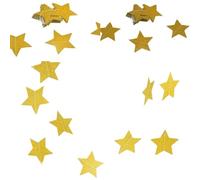 Kisangel Guirlande D'étoiles en Papier Doré Décoration Suspendue Scintillante 2m Accessoire Photo Élégant et Festif pour Anniversaire et Mariage