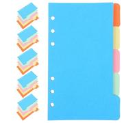 Kisangel Intercalaires à 6 trous 30 Pcs Recharge Couleurs Assorties Papier pour Organiseur Personnel Fournitures Scolaires Idéal pour Étudiants Couleur Aléatoire