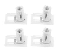 Kisangel Kit de 4 vis de remplacement universelles en plastique pour charnières de siège de toilette, pour charnières à fixation supérieure, fixations de couvercle de toilette de salle de bain,