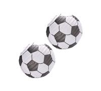 Kisangel Lanternes en Papier Football 12 Pouces, 2 Pièces, Décoration Portable pour Chambre D'garçon et Filles, Salle de te Design Léger et Facile à Suspendre