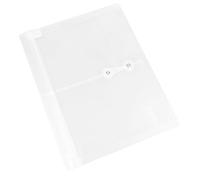 Kisangel Lot de 10 pochettes plastiques avec fermeture à bouton et ficelle - Pochettes de classement format A4 pour l'école, le bureau et la maison