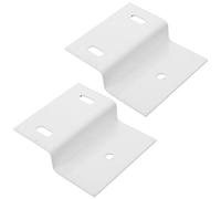 Kisangel Lot de 2 équerres de fixation d'angle pour meuble - Profilé en Z renforcé - Support à double canal à 3 trous pour fixation murale de meuble de salle de bain et support