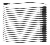 Kisangel Lot de 20 rallonges d'alimentation pour caméra, Adaptateur Secteur 5,5 x 2,1 mm, câble de réparation pour caméras IP de vidéosurveillance, Adaptateur 12 V/24 V pour système DVR.