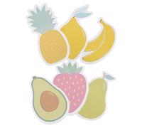 Kisangel Notes adhésives sur le thème des fruits en papier, lot de 6 pcs, avec lignes, pour organisation maison et loisirs créatifs, design décoratif et coloré