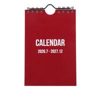 Kisangel Petit calendrier mural 2026-2027, calendrier artistique A6 pour une esthétique améliorée de l'espace de travail, petit bloc-notes minimaliste pour réfrigérateur, mur ou bureau