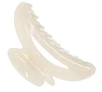 Kisangel Pince à Cheveux Pince à Griffe Géante Effet Marbre, Feuille D'acétate Beige, Maintien Facile, pour Femmes et Adolescentes, Mariage et Banquet