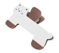Kisangel Pince à livres en forme de chat, attache-pages en plastique de 12,7 cm de large, antidérapante | Ouvre-livres portable pour journaux, manuels scolaires et papiers épais - Accessoire de