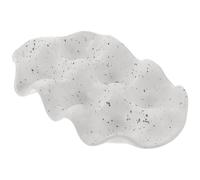 Kisangel Plateau à Œufs en Céramique Blanc Fond Antidérapant, Porte-œufs Polyvalent Design Unique, pour Rangement la Cuisine et Réfrigérateur