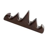 Kisangel Porte-pinceaux en Bois Forme Montagne pour Stylo Calligraphie Design Simple et Couleur Café, Support pour Accessoires de Thé et Bureau