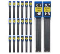 Kisangel Recharges de Plombs de Crayon 0,7mm en Résine, Écriture Lisse | Boîte Compacte de 20, Compatibilité, sans Taille, pour Projets Scolaires et Travail