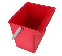 Kisangel Seau Utilitaire et Graduation Rouge en Plastique Grosse Capacité avec Poignée Seau Rectangulaire Polyvalent pour Nettoyage et Bureaux