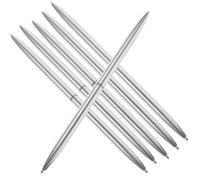 Kisangel Stylo à Bille en Métal Argenté 6pcs Écriture Fluide pour Bureau