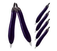Kisangel Stylos à bille créatifs 6pcs forme de légumes stylos à bille magnétiques décoratifs pourpre plastique prise en main confortable pour bureau et école