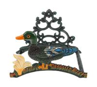 Kisangel Support décoratif pour Tuyau d'arrosage en Forme de Canard - Crochet en Fonte - Support de Tuyau d'arrosage Vintage pour Jardin - Rangement ornemental pour Cour et terrasse