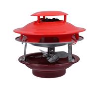 Kisangel Ventilateur de cheminée ignifugé - Pompe d'extraction de fumée par induction métallique 80 W - Ventilateur de tirage de toit pour foyer intérieur (Convient aux diamètres de tuyau :