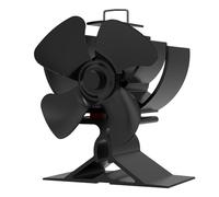 kisidus Ventilateur Cheminée Poêle à Bois 4 Pales, Petit | Silencieux, Efficacité Accrue, Pour Poêle à Granulés Gaz Bûche