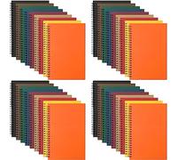 KisSealed Lot de 36 carnets à spirales en vrac, format A5, journal kraft | Bloc-notes lignés de 21 x 14 cm avec 50 feuilles de 100 pages pour étudiants, bureau, affaires, fournitures scolaires et
