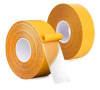 Kisstta Lot de 2 rubans adhésifs jaunes double face de 15 mm - Forte adhérence - Utilisation polyvalente pour les projets de bricolage, autocollants Nail Art