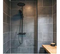 Essebagno Colonne de douche Kissy – mitigeur thermostatique – noire