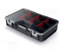 Boîte d'assortiment en plastique avec cloisons Schwarz Kistenberg