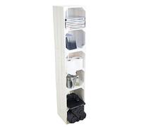 Kistenkolli Altes Land Hilde Lot de 3 caisses à étagères blanches avec étagère centrale, buffet, table de chevet, étagère en bois avec compartiment de rangement