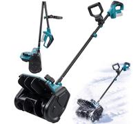 Kistrba Pelle à Neige Sans Fil pour Makita 18V (Batterie Non Fournie) | Moteur sans balais, 33 cm de largeur, 15 cm de profondeur, portée et hauteur de projection de 6 m, goulotte réglable à 45°