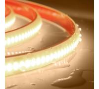 KISUFU 220V COB Ruban LED, IP65 Étanche Flexible LED bande lumineuse, 288LEDs/m Colle double face light strip pour Noël, Fête, Chambre, Cuisine, Décoration.Blanc naturel,10M