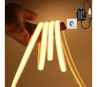 KISUFU 220V Néons Ruban LED COB, IP65 Etanche 288 LEDs/M dimmable Bande LED avec télécommande Panneau tactile, Flexible Bande Lumineuse pour Intérieur Extérieur Décoration