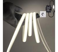 KISUFU 220V Néons Ruban LED COB, IP65 Etanche 288 LEDs/M dimmable Bande LED avec télécommande Panneau tactile, Flexible Bande Lumineuse pour Intérieur Extérieur Décoration.