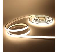 KISUFU Bandeau LED COB 220V, IP65 étanche Flexible néon LED Strip 288 Leds/m Bandes à LED Ruban pour DIY Chambre, Cuisine, Exterieur Maison Décoration. Blanc naturel,12M