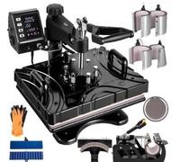 Kit 10 en 1 - Appareil de thermopressage professionnel avec tous les accessoires nécessaires - Kit de thermopressage complet