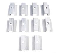 Kit 10 Pinces de Mise à Terre Centrale 3.5mm pour Panneau Photovoltaïque pour aluminium 25-50mm Rails Solaires Toit Maison Bateau(60mm)